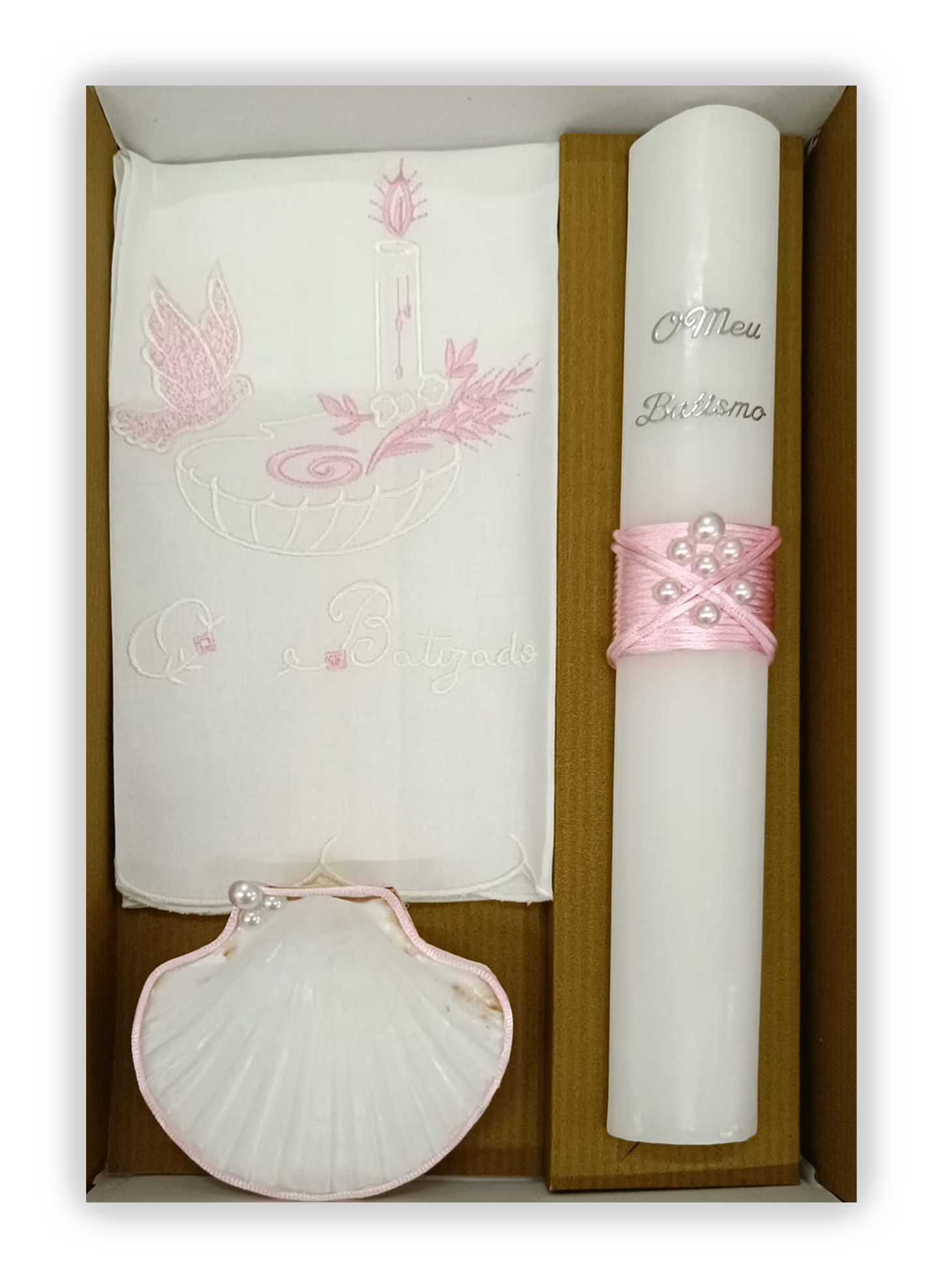 Kit para batismo - Cor rosa