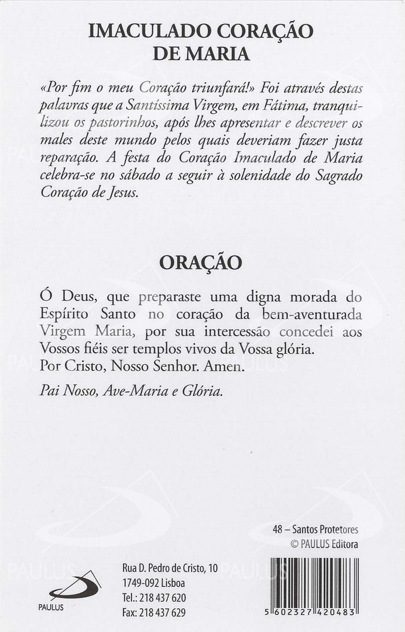 Pagela Imaculado Coração de Maria - 25 un.