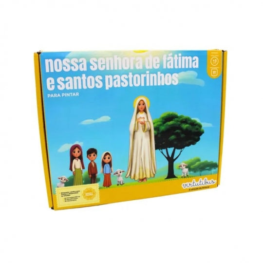 Nossa Senhora de Fátima e Santos Pastorinhos para pintar